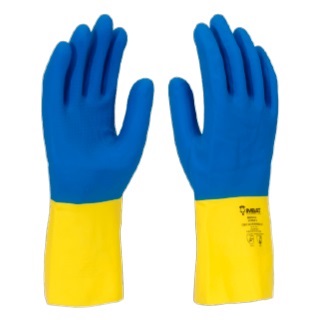 Luva De Latex Neoprene Bicolor (am/az) Tam.p C.a.41.918 16881 LV-NLB-7