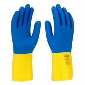 Luva De Latex Neoprene Bicolor (am/az) Tam.p C.a.41.918 16881 LV-NLB-7 