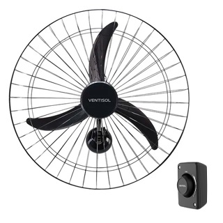 Ventilador Comercial De Parede 60cm 200w Preto Bivolt 16857 543