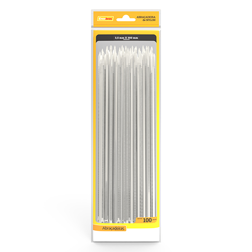 Cintas Nylon Reguláveis Natural 4,5x200mm 12402 A45-E200