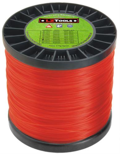 Linha Nylon Redonda +/- 690m Vermelho 1,8mm/2kg 6319 MUD180V1A78