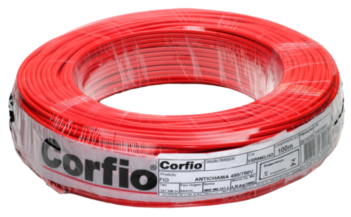 Fio Flexível 750v Vermelho 4,0mm Rolo 100m** 8475 0108-VM