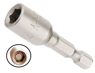 Adaptador Para Parafusos Auto Atarraxantes E Parafusos D 13 Mm - L 45 Mm C/2peças Magnético 14563 117899