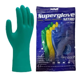 Luva Nitrílica Superglove Nitro Pacote Com 50 Luvas Ambidestras Tam. Xg. C.a.38.011 15749 SGLOVE-G-T10 